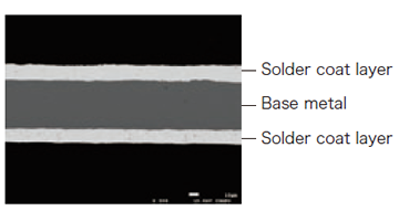 Uniformity of the solder coat layer